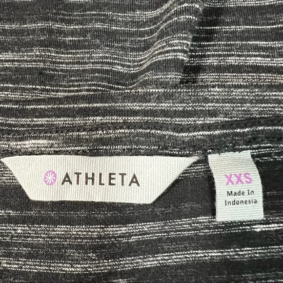 ATHLETA Dress Topanga Stretch Ruched Sides Long Sleeves Black Heather Gr… - Picture 11 of 13